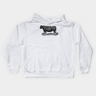 Black Bull Illustration Kids Hoodie